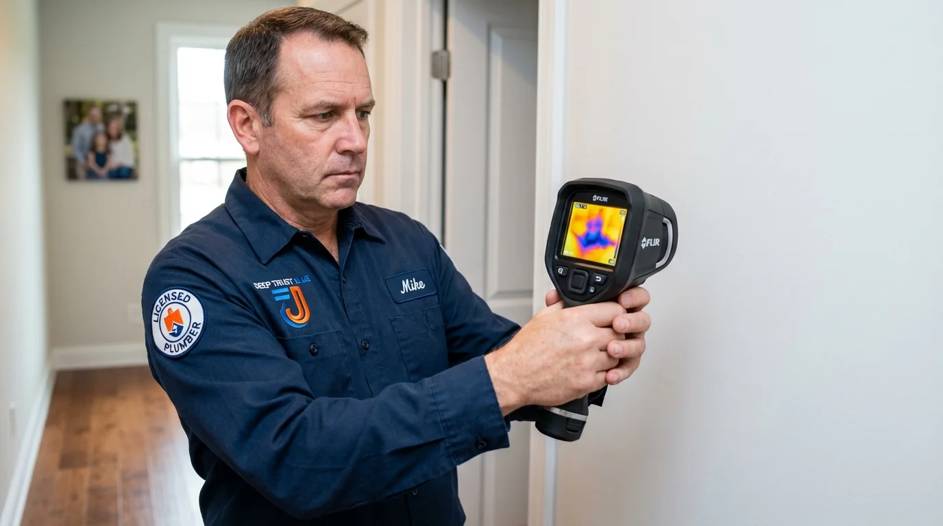 Thermal imaging leak detection by Johns Plumbing LLC in Willamina