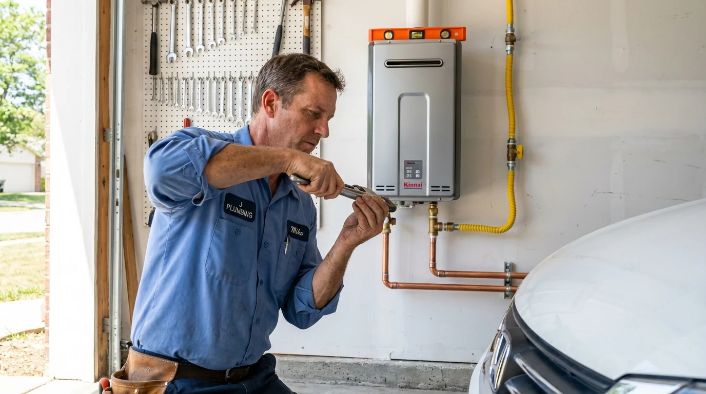Tankless water heater installation by a Johns Plumbing LLC plumber in Willamina
